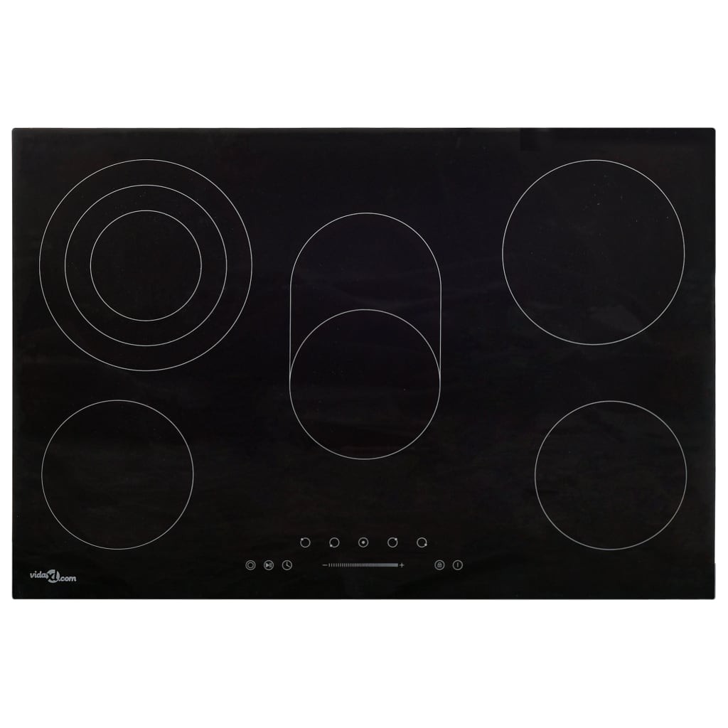 Ceramic Hob with 5 Burners Touch Control 90 cm 8500 W
